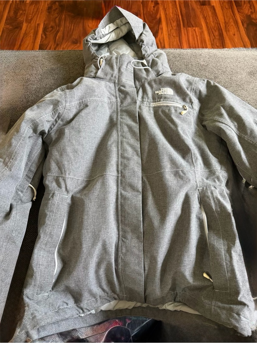 The North Face Men's Gray Hooded Ski Jacket
